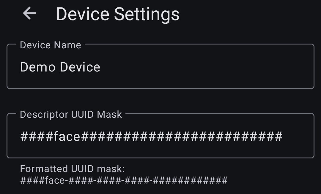 Mask Settings