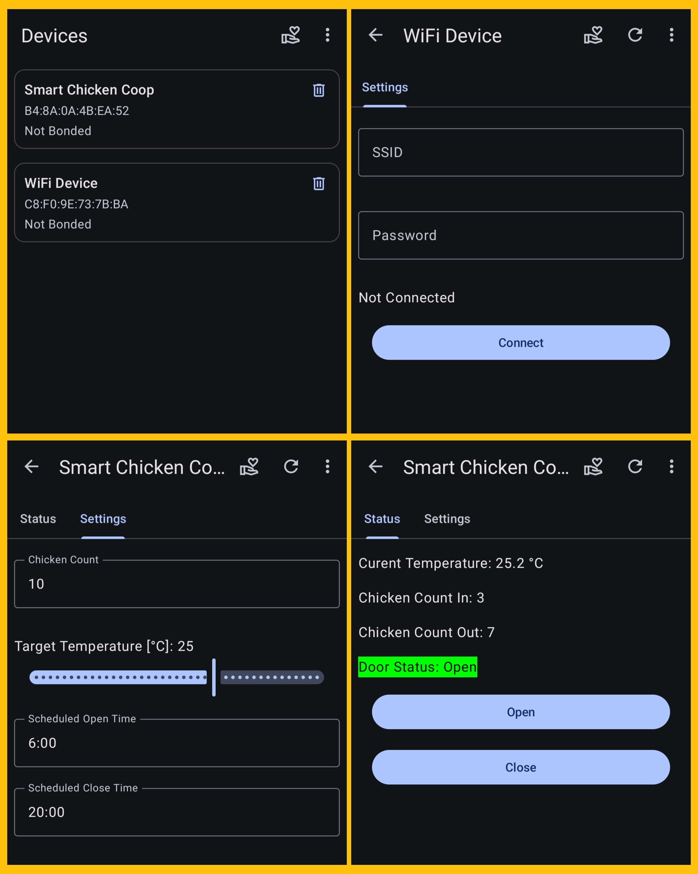Application Screens